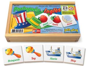 Jogo,de,Mória,Português/Inglêsc/, - Brinquedos E Jogos Pedagógicos